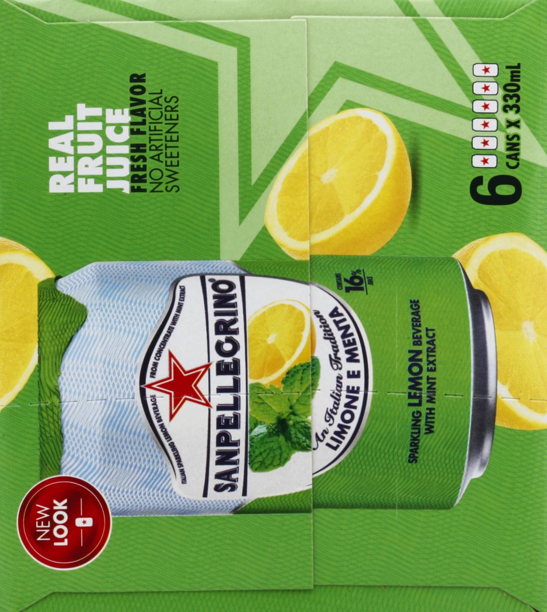 slide 2 of 7, San Pellegrino Lemon and Mint Italian Sparkling Drinks- 33 cl, 33 cl