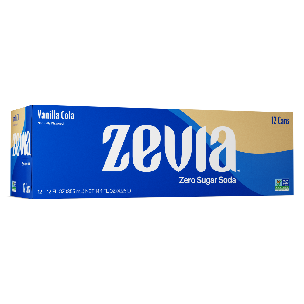 slide 1 of 1, Zevia Zero Vanilla Coke Soda, 12 ct; 12 fl oz