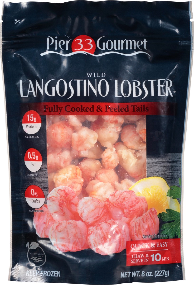 slide 3 of 14, Pier 33 Gourmet Langostino Lobster, Wild Caught, Tails, 8 oz