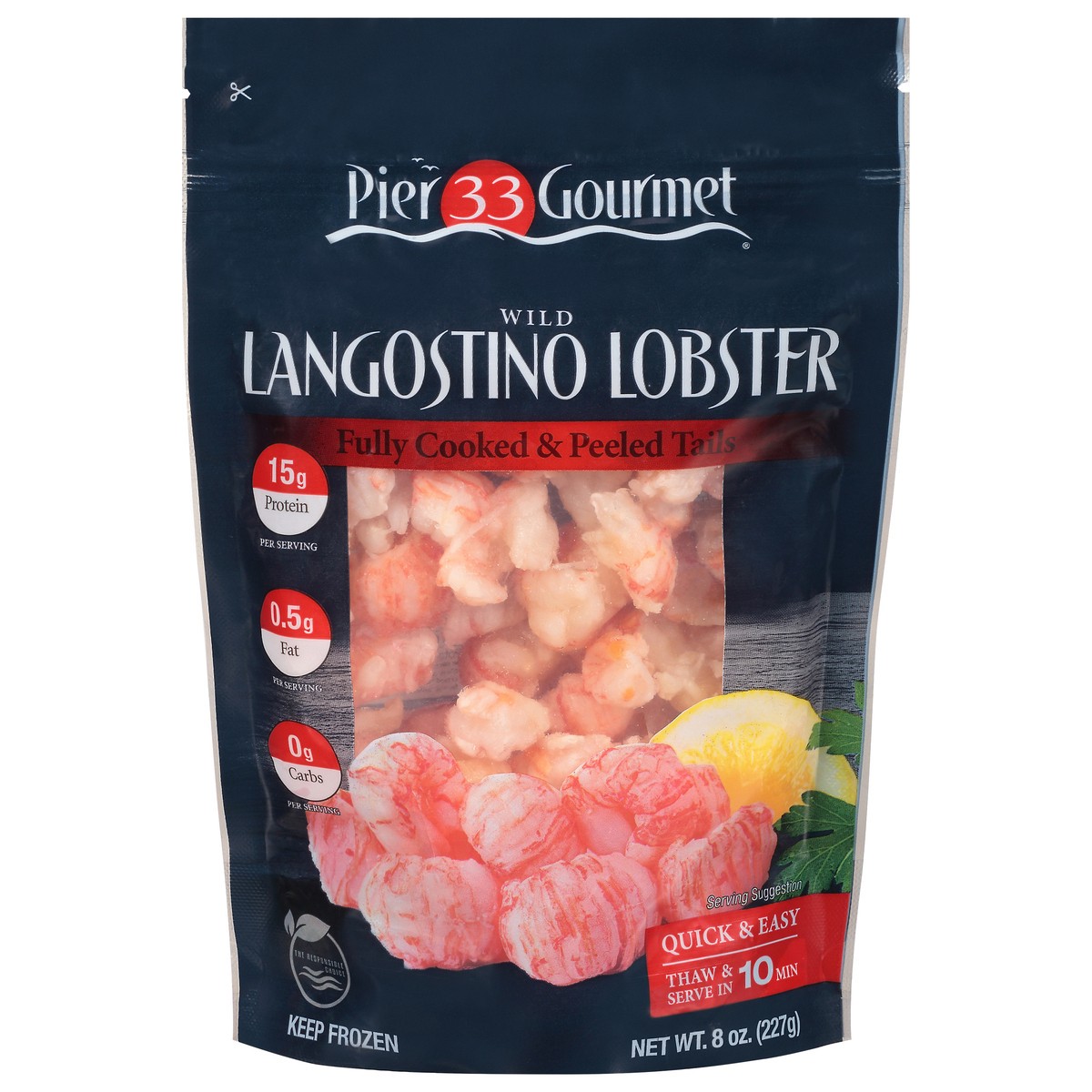 slide 1 of 14, Pier 33 Gourmet Langostino Lobster, Wild Caught, Tails, 8 oz