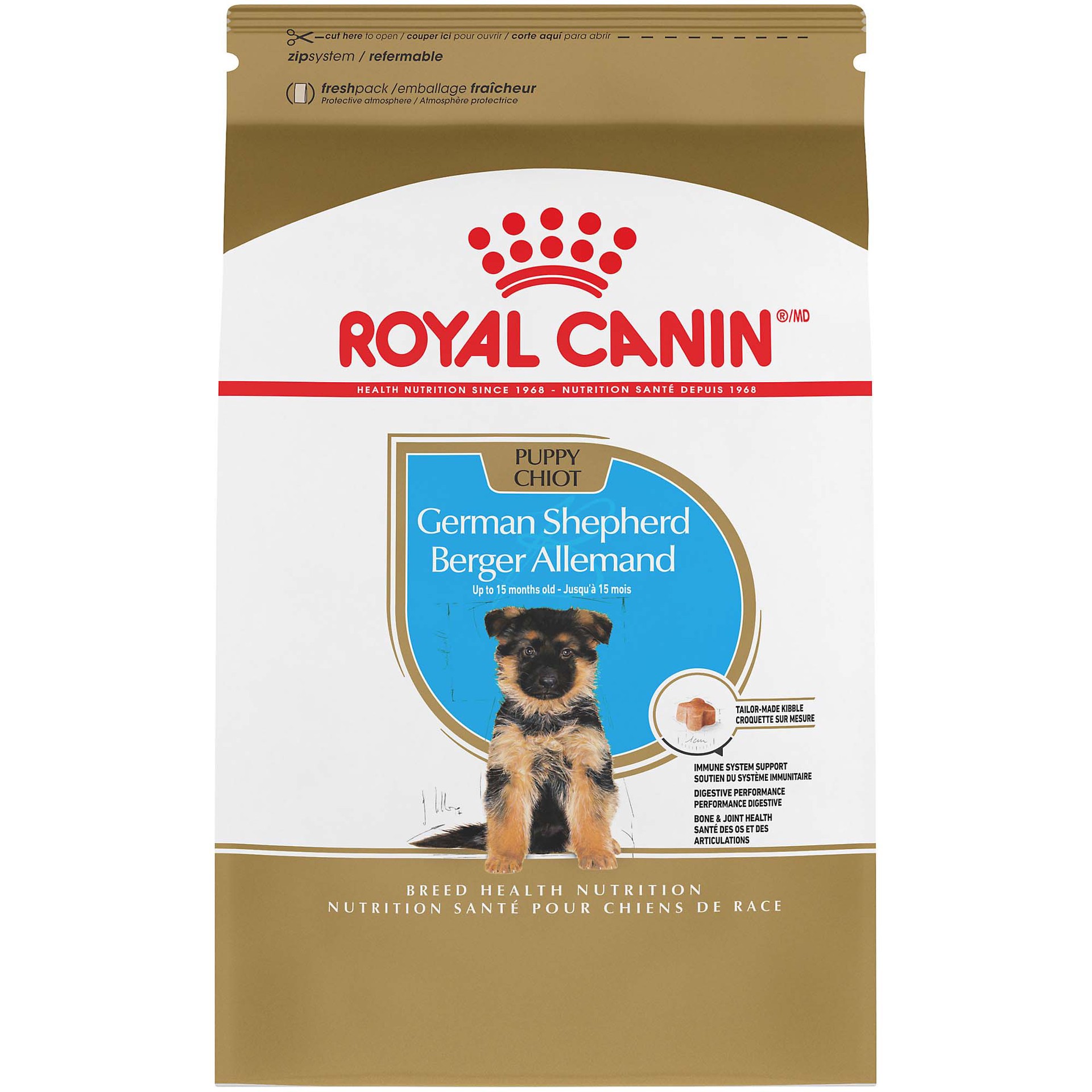 slide 1 of 9, Royal Canin Breed Health Nutrition German Shepherd Puppy Dry Dog Food, 30 lb