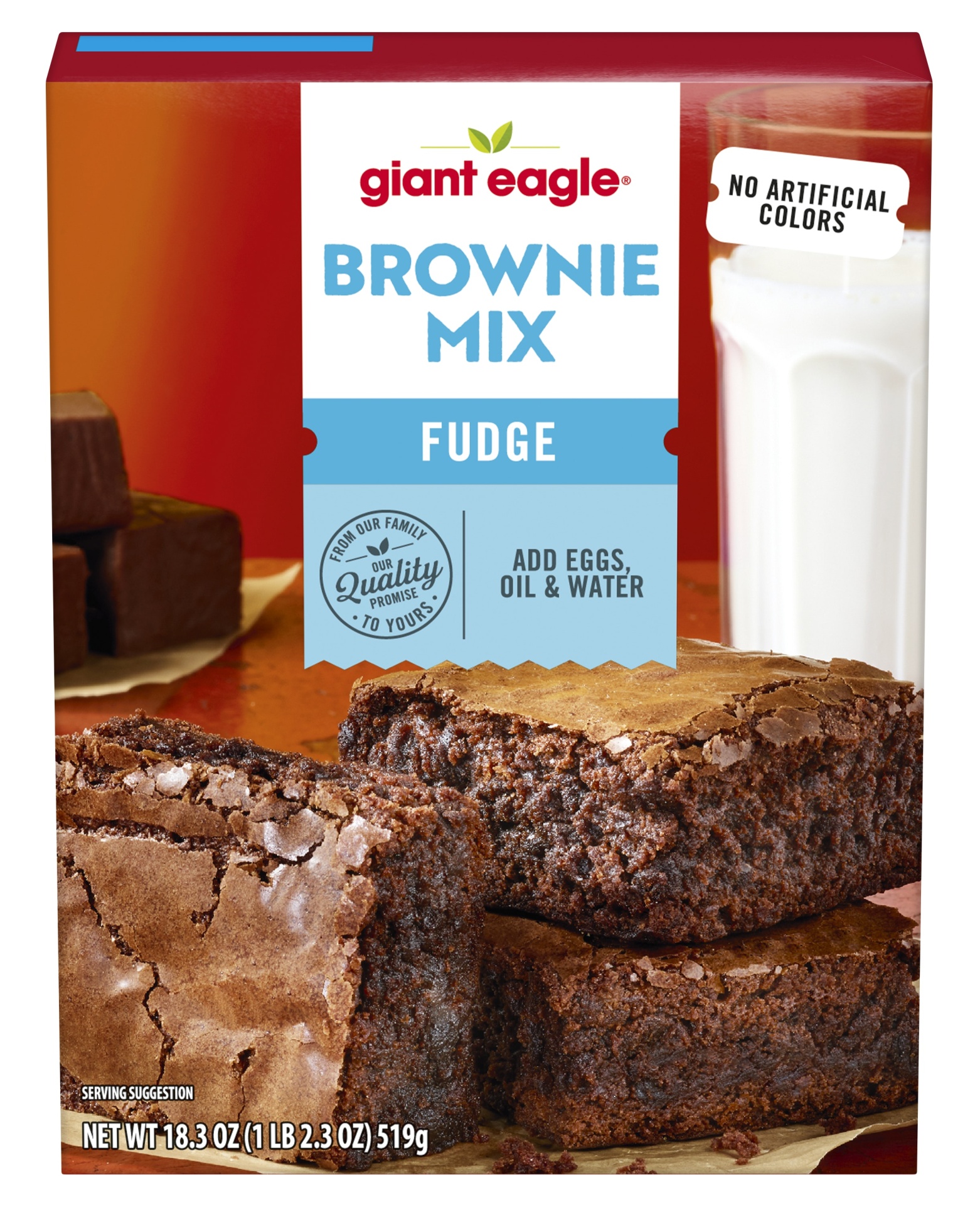 slide 1 of 1, Giant Eagle Brownie Mix, Fudge, 18.3 oz
