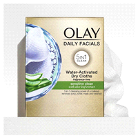 slide 27 of 29, Olay Daily Facials Sensitive Cleansing Cloths, Fragrance-Free, 33 Count, 33 ct