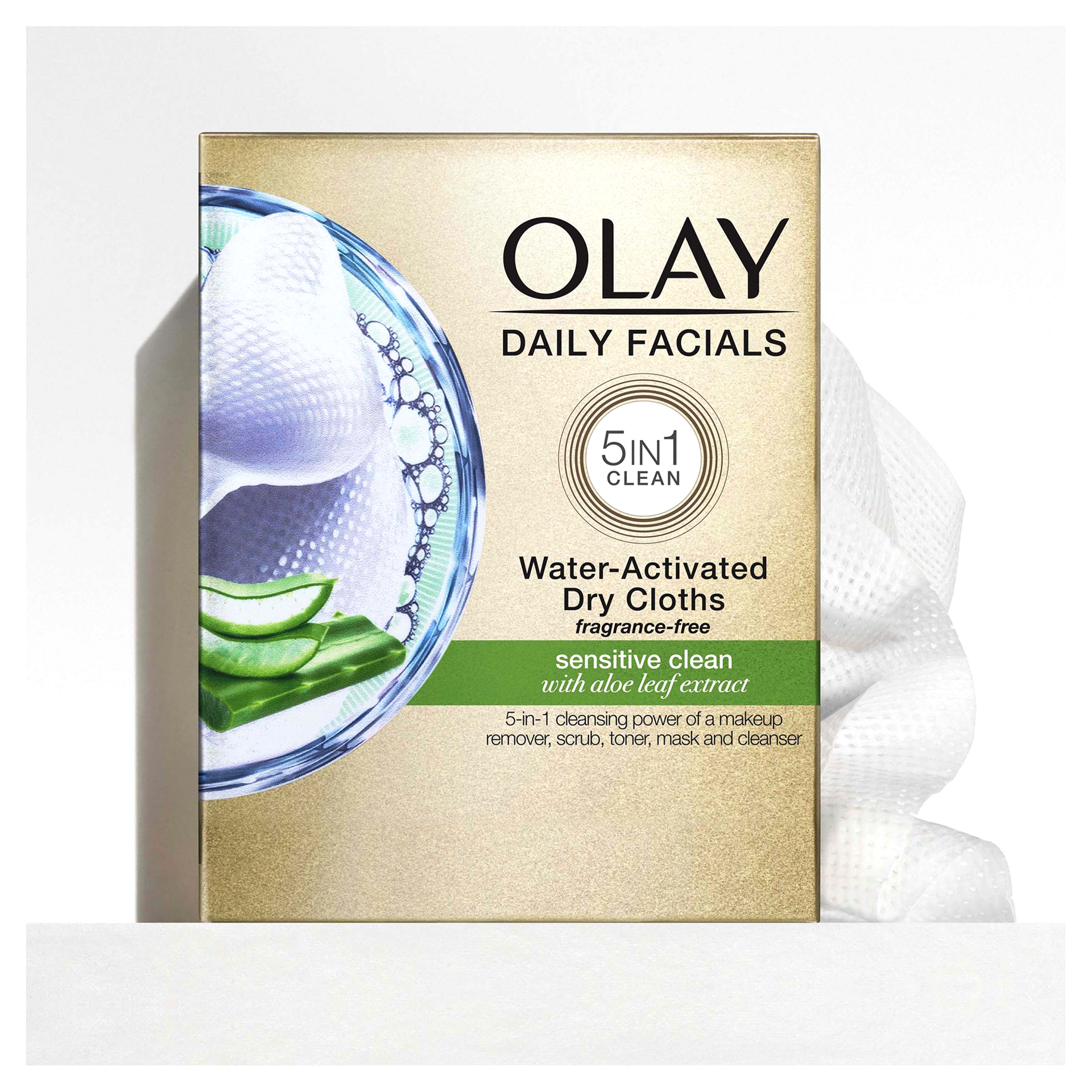 slide 28 of 29, Olay Daily Facials Sensitive Cleansing Cloths, Fragrance-Free, 33 Count, 33 ct