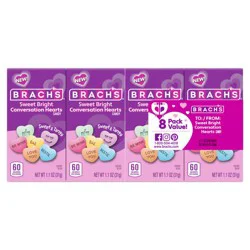 Brach's Conversation Hearts Sweet Bright 8 Pack Value Candy 8 - 1.1 oz Each