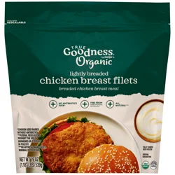 True Goodness Organic Lightly Breaded Chicken Filets, 19oz