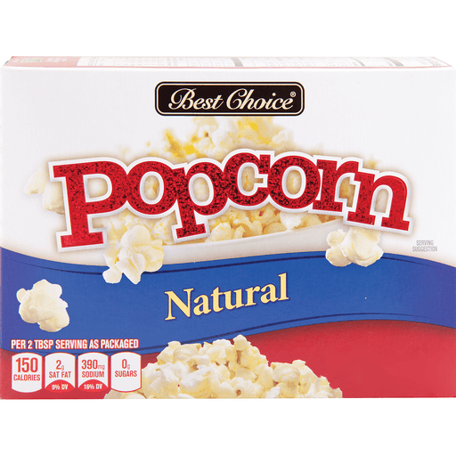 slide 1 of 1, Best Choice Microwave Natural Popcorn, 3 ct