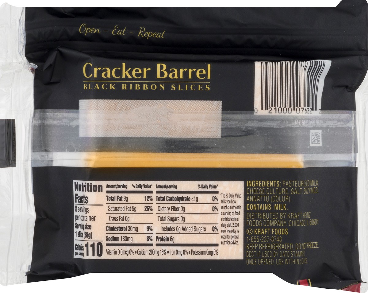 slide 6 of 10, Cracker Barrel Wisconsin Extra Sharp Yellow, 8 oz