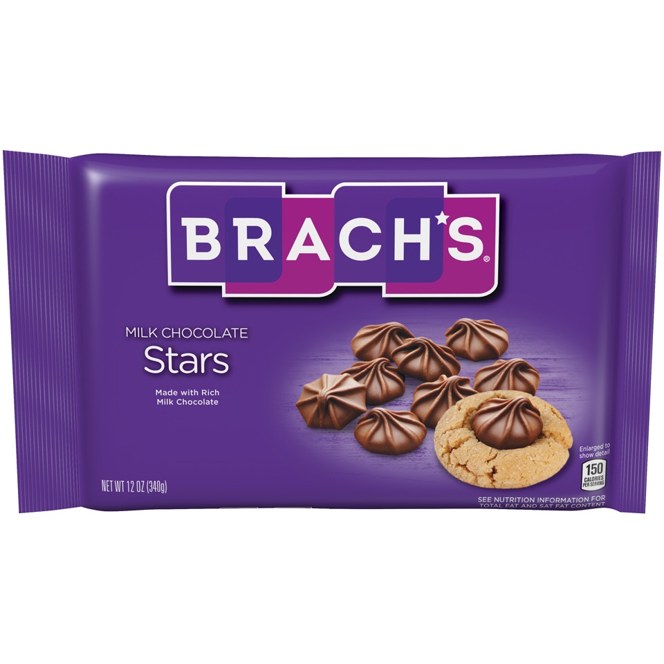 slide 1 of 8, Brach's Milk Chocolate Stars, 12 oz