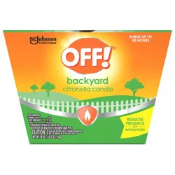 OFF! Scented Citronella Candle, Backyard Outdoor Candle, 18 oz, 1 ct