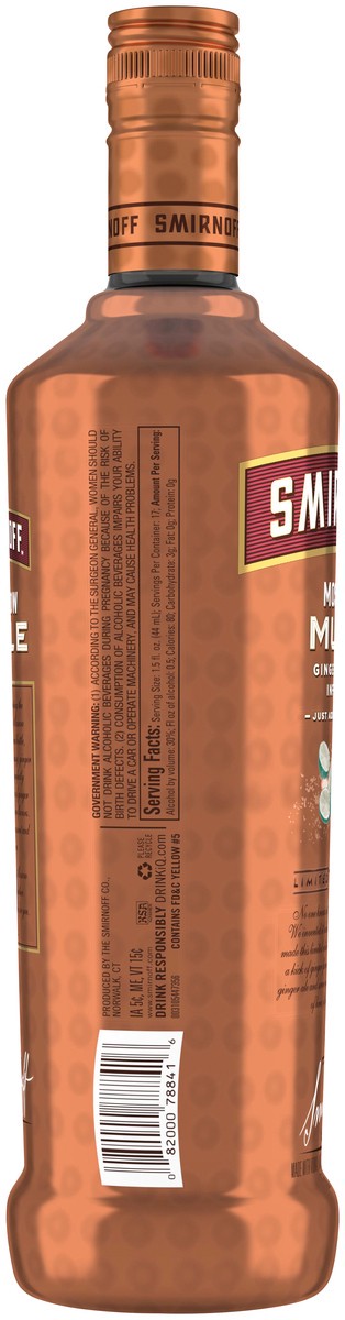 slide 4 of 5, Smirnoff Moscow Mule Ginger & Lime Vodka, 750 ml