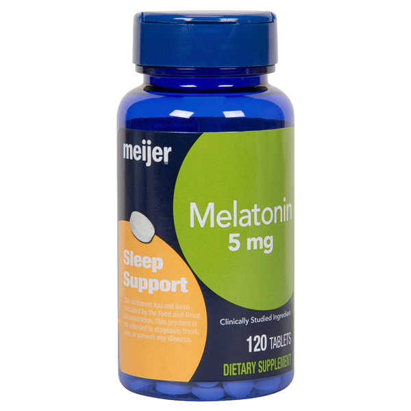 slide 1 of 1, Meijer Melatonin 5mg Tablet, 120 ct