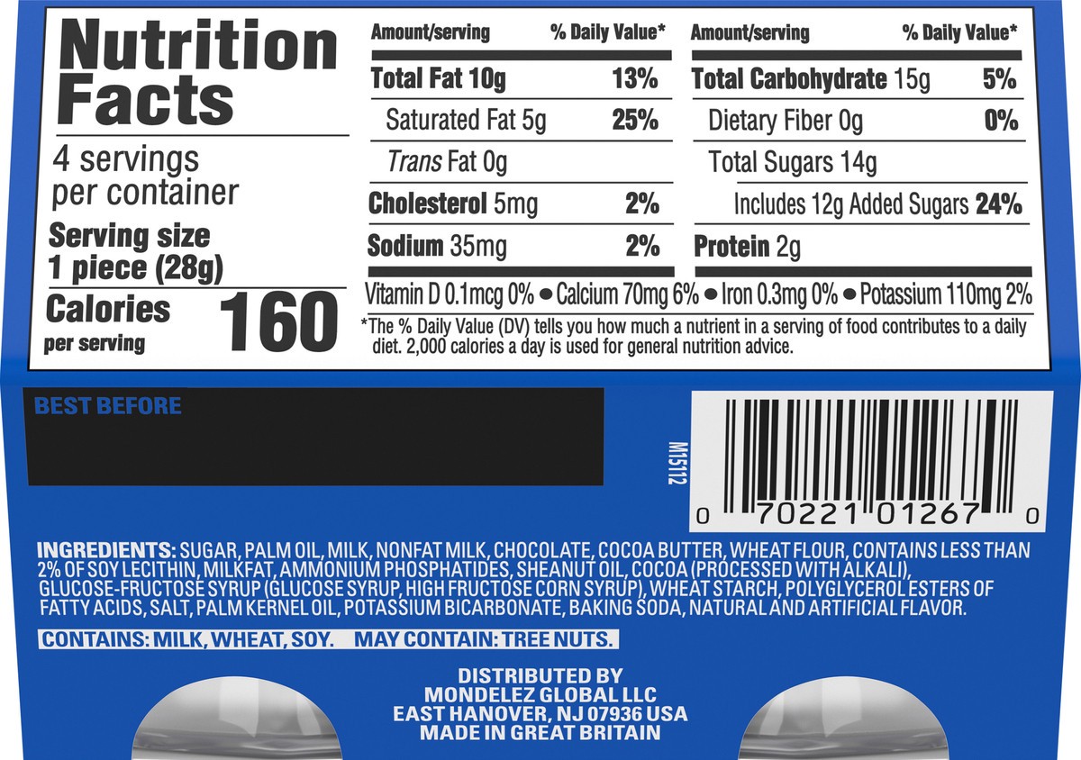 slide 8 of 9, OREO Chocolate Snowballs, Creme Filled Holiday Candy with Cookie Pieces, 4 Pack, 3.95 oz