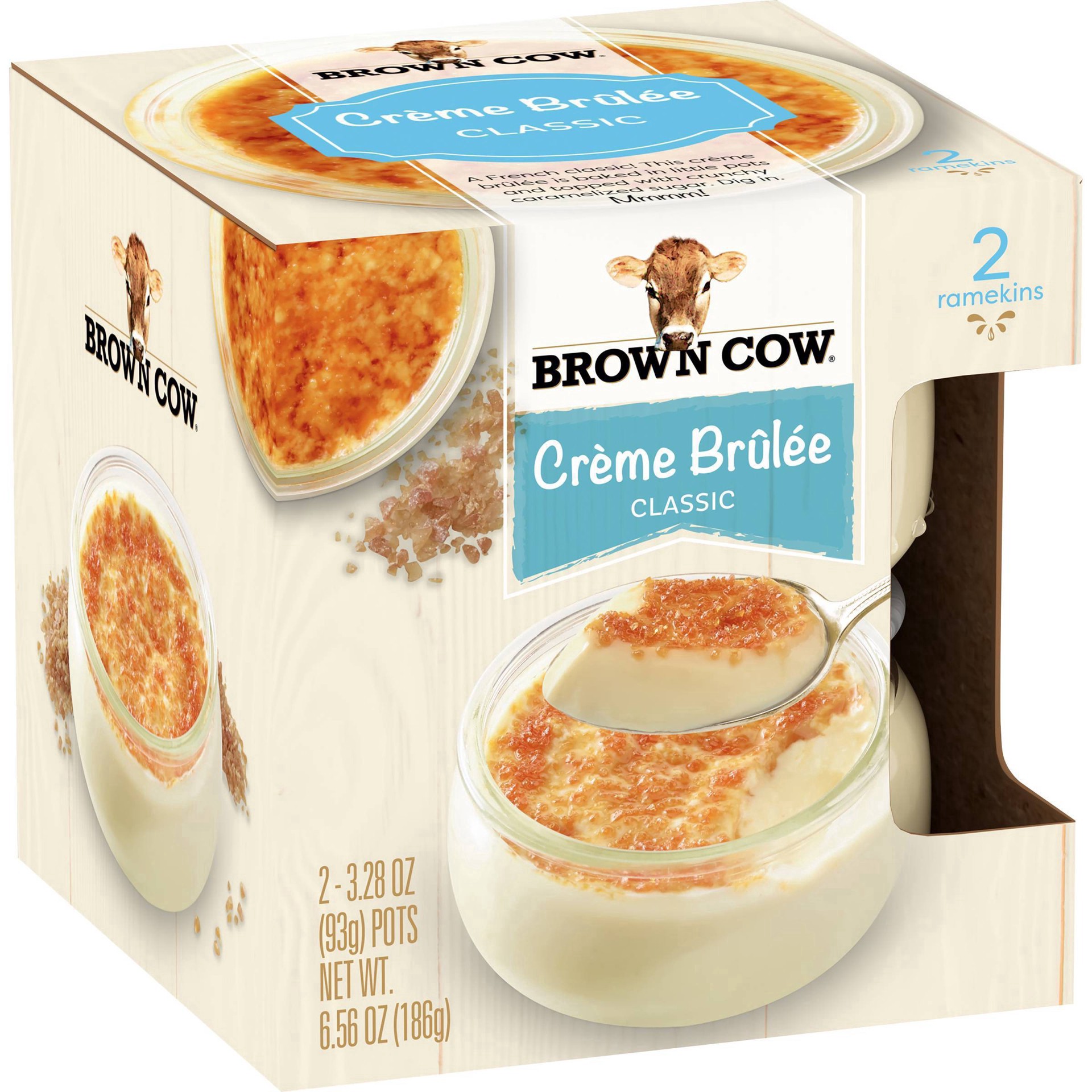 slide 14 of 19, Brown Cow Classic Creme Brulee 2-3.28 oz. Pots, 6.56 oz