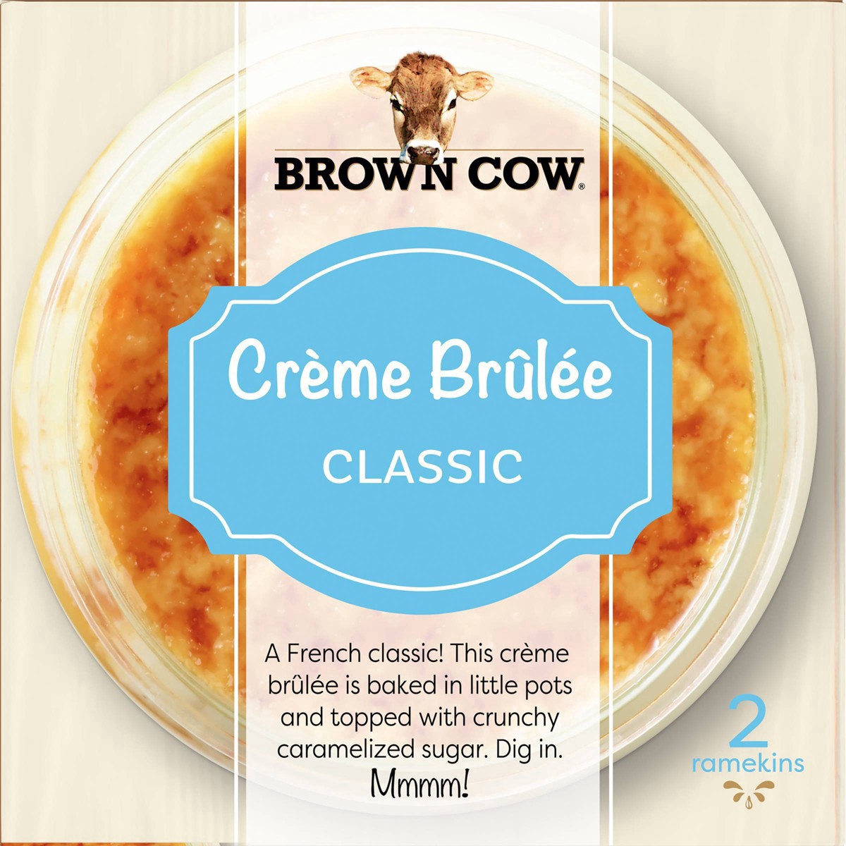 slide 2 of 19, Brown Cow Classic Creme Brulee 2-3.28 oz. Pots, 6.56 oz