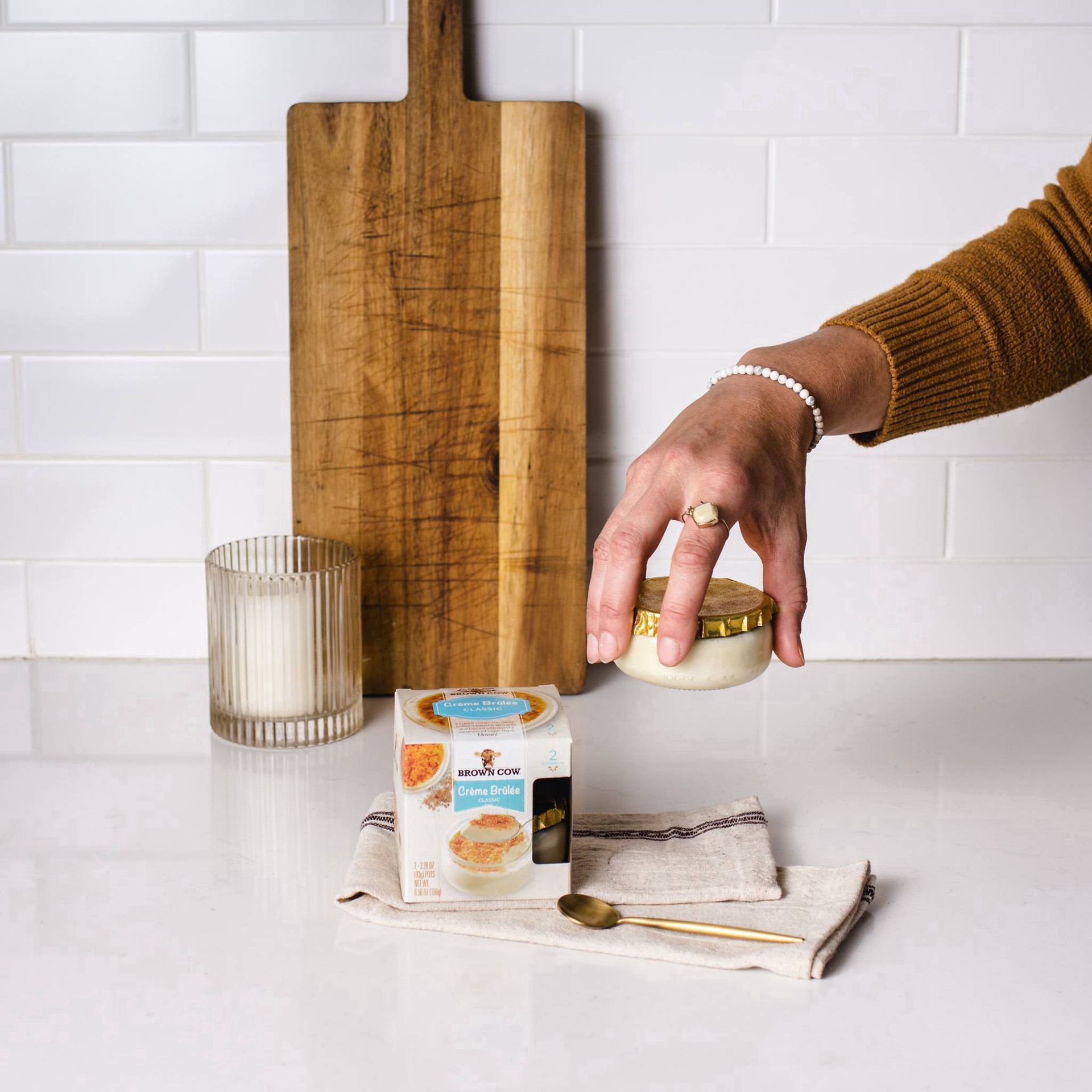 slide 3 of 19, Brown Cow Classic Creme Brulee 2-3.28 oz. Pots, 6.56 oz