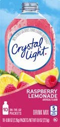 Crystal Light On-The-Go Packets Raspberry Lemonade Drink Mix 10 ea