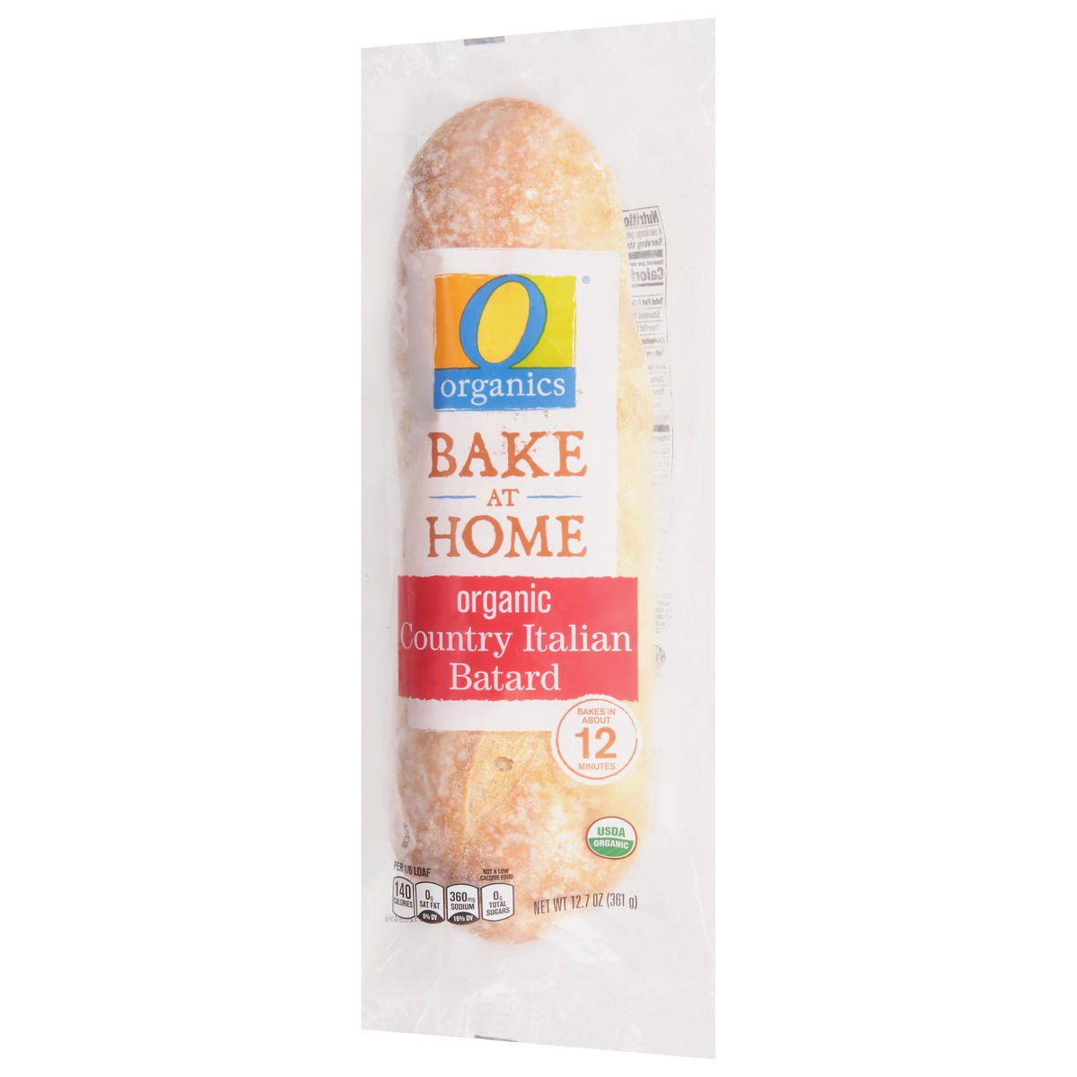 slide 3 of 9, O Organics Organic Bread Batard Country Italian - Each, 1 ct