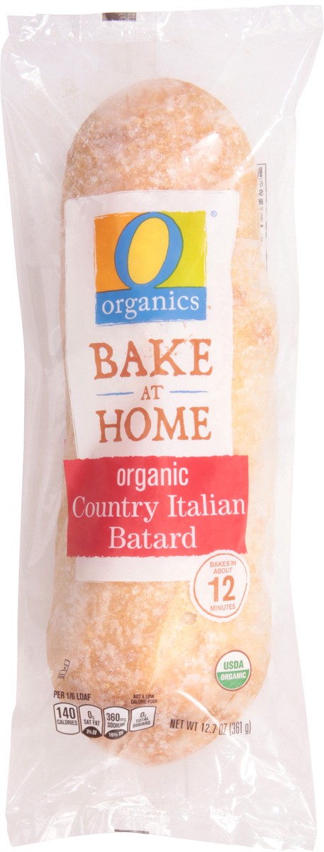 slide 6 of 9, O Organics Organic Bread Batard Country Italian - Each, 1 ct