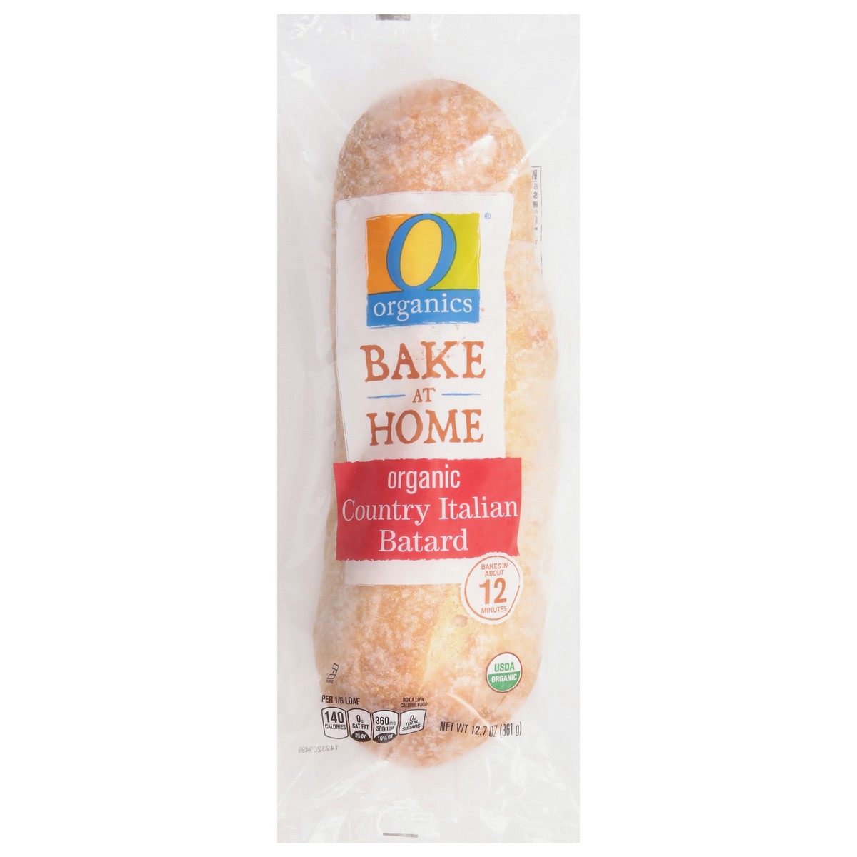 slide 1 of 9, O Organics Organic Bread Batard Country Italian - Each, 1 ct