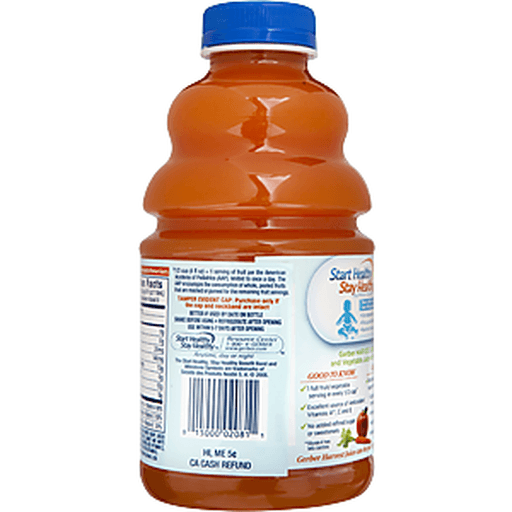 slide 7 of 9, Gerber Apple Carrot Juice Blend Bottle, 6 ct; 32 fl oz