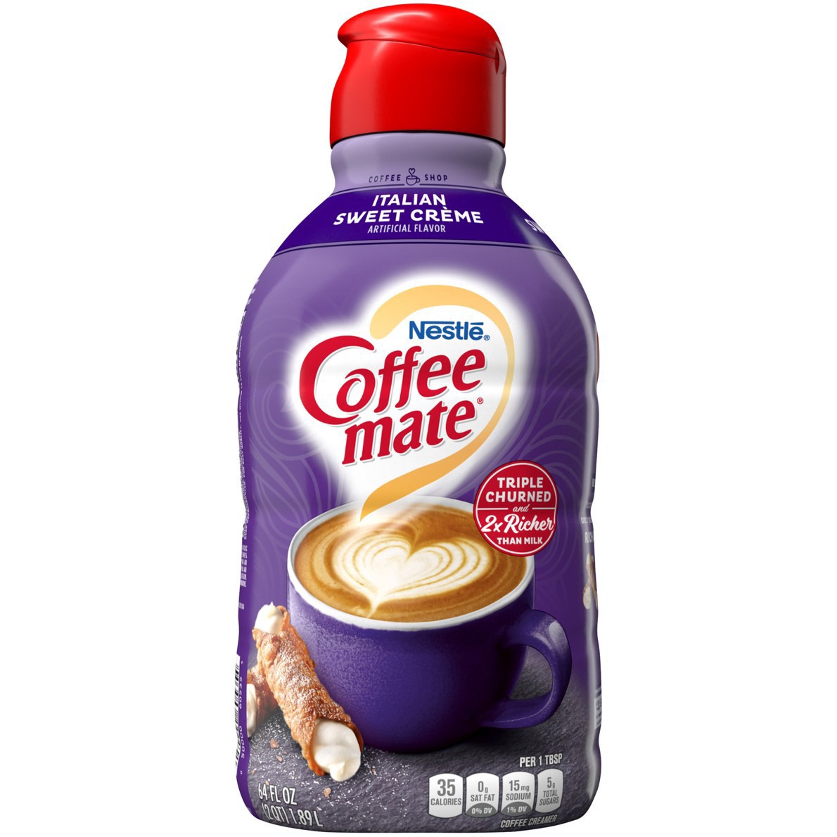 slide 74 of 94, Coffee mate Italian Sweet Creme Liquid Coffee Creamer, 64 oz