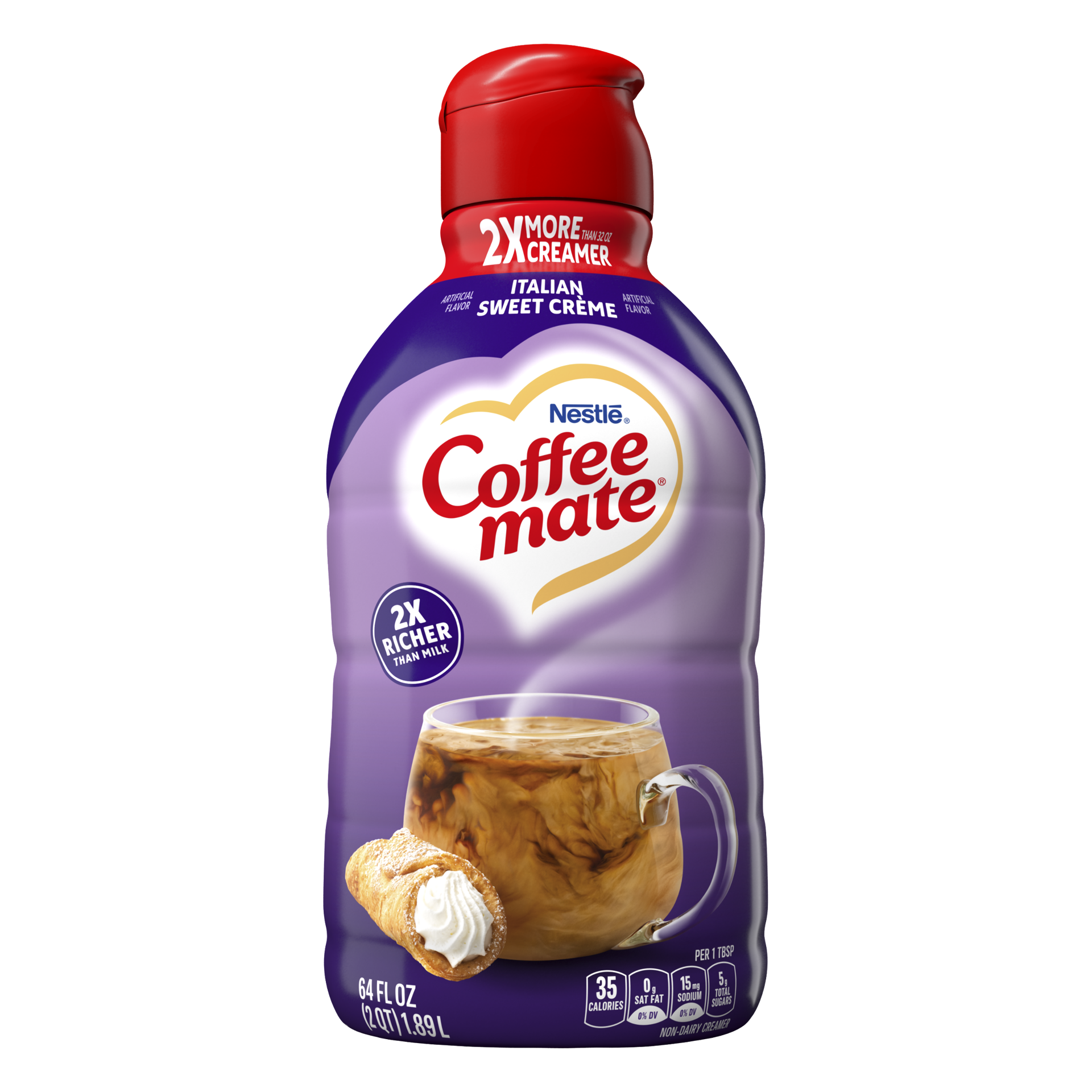 slide 1 of 94, Coffee mate Italian Sweet Creme Liquid Coffee Creamer, 64 oz