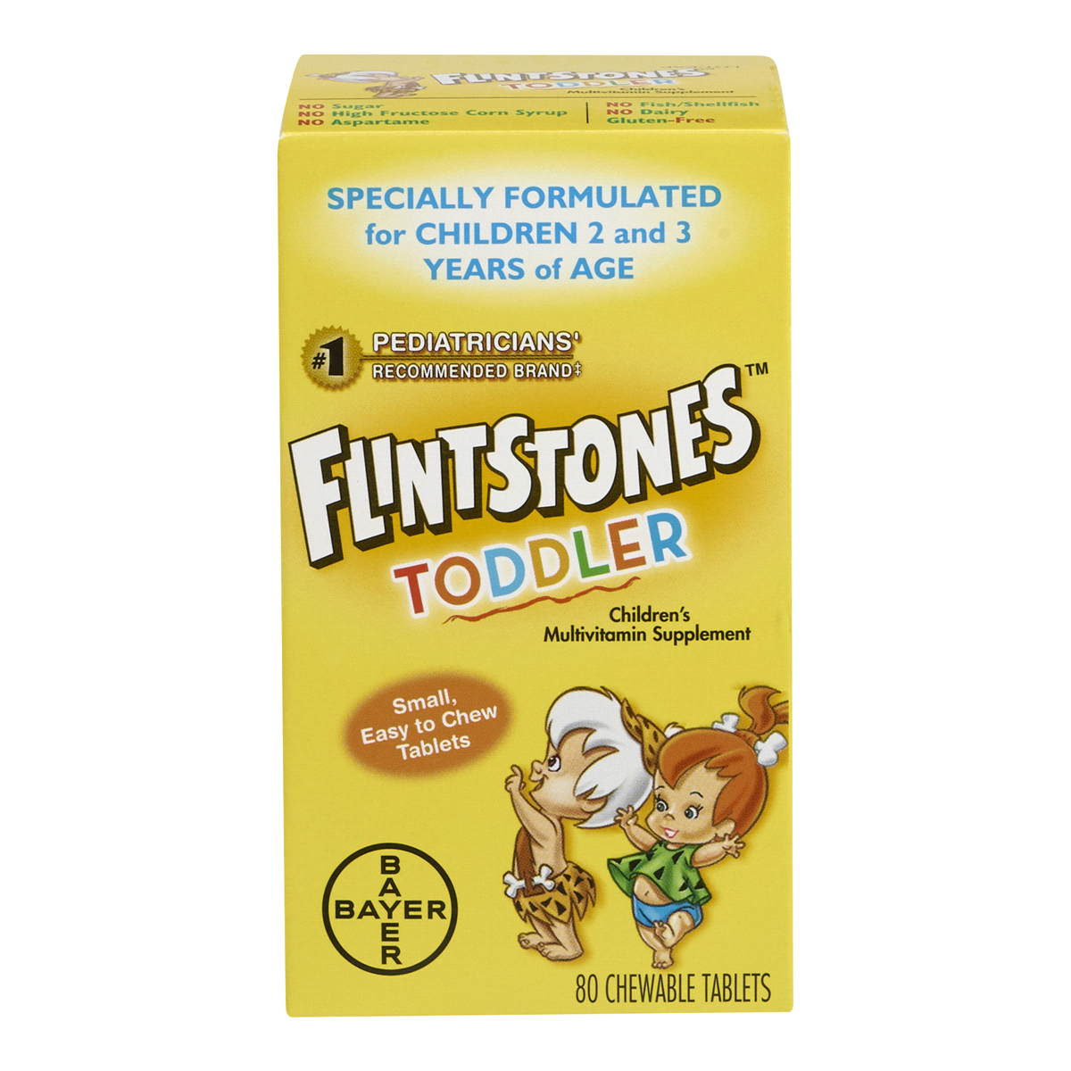 slide 1 of 1, Flintstones Toddler Chewable Multivitamins, 80 ct