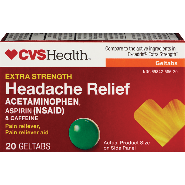 slide 1 of 1, CVS Health Migrain Rl Gelcap 20Ct, 1 ct