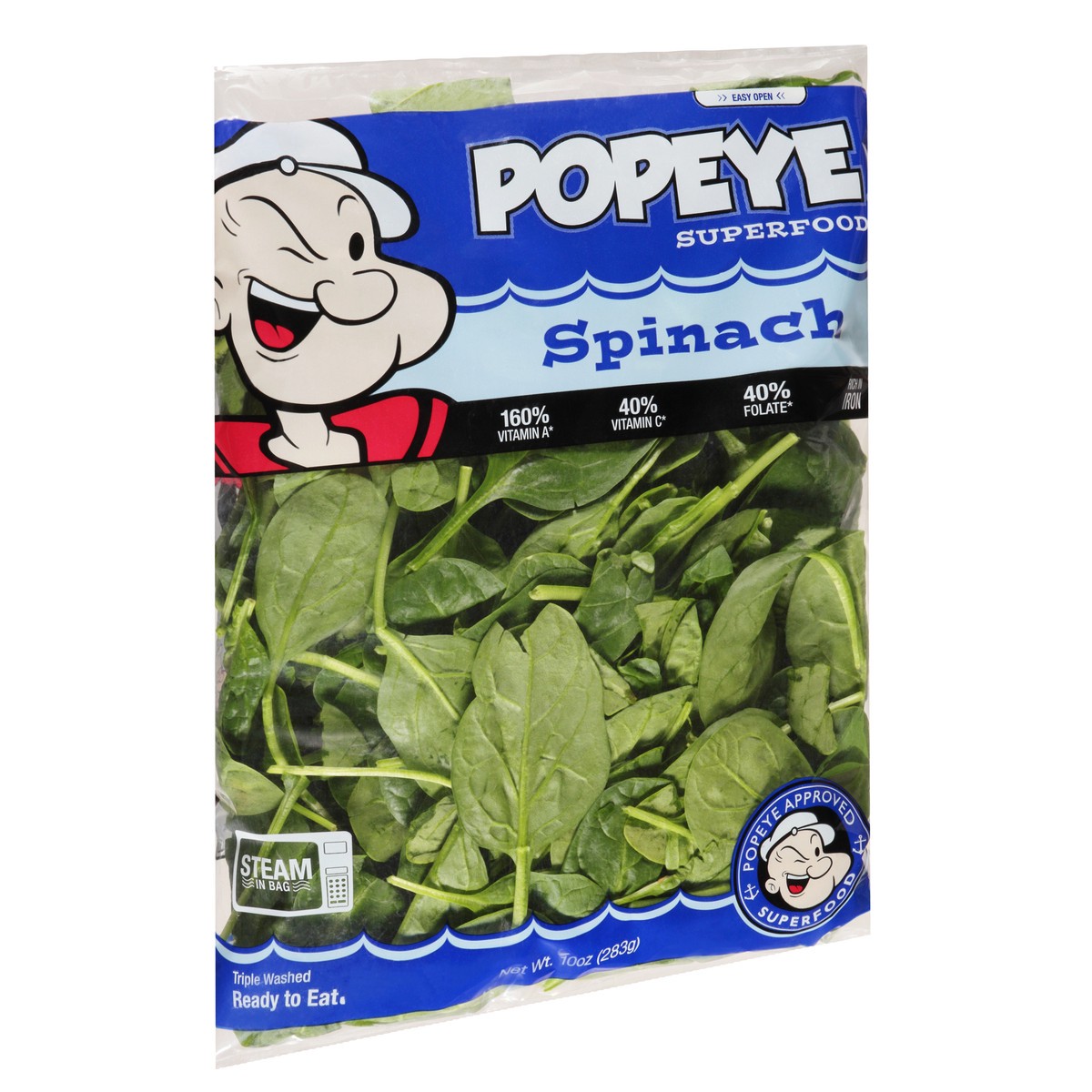 slide 4 of 12, Popeye Superfood Spinach 10 oz, 10 oz