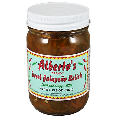 slide 1 of 1, Alberto's Sweet Jalapeno Relish Mild, 13.5 oz