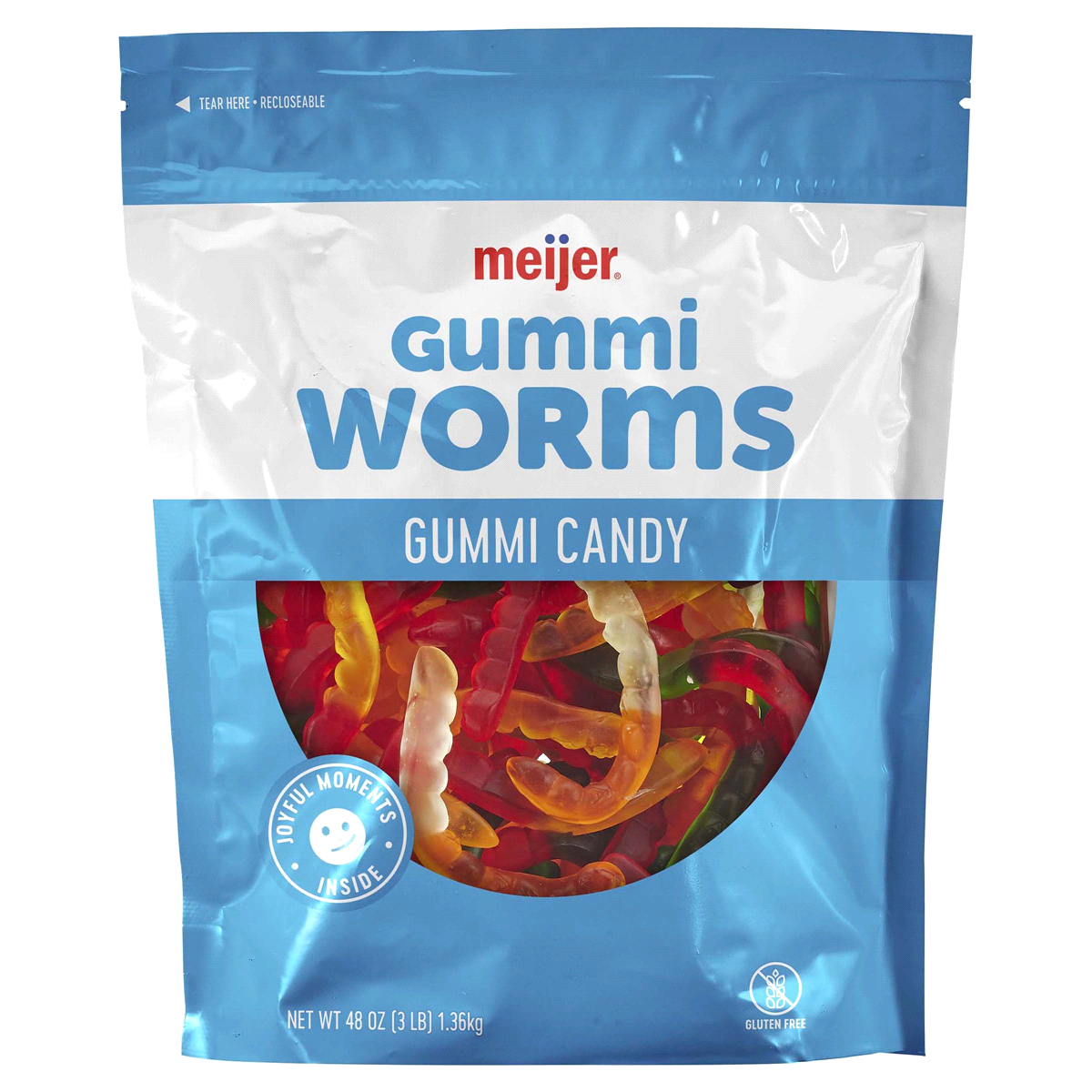 slide 1 of 5, Meijer Gummi Worms, 48 oz