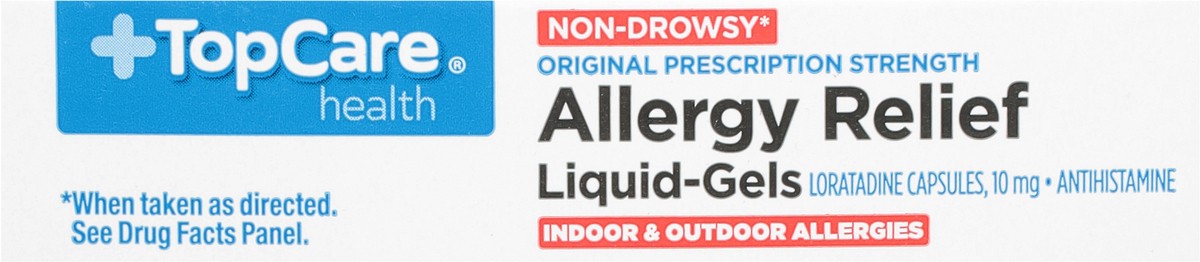 slide 6 of 9, TopCare Health 10 mg Non-Drowsy Original Prescription Strength Allergy Relief 10 Liquid-Filled Capsules, 10 ct