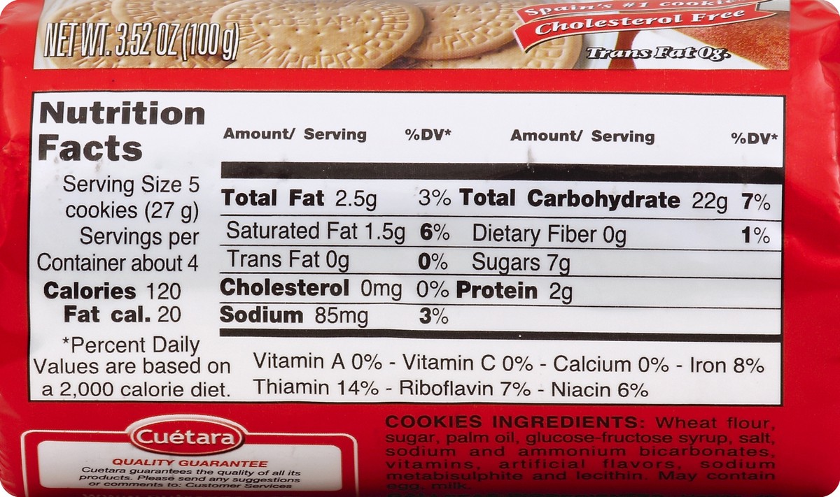 slide 3 of 6, Cuétara Cookies 3.52 oz, 1 ct