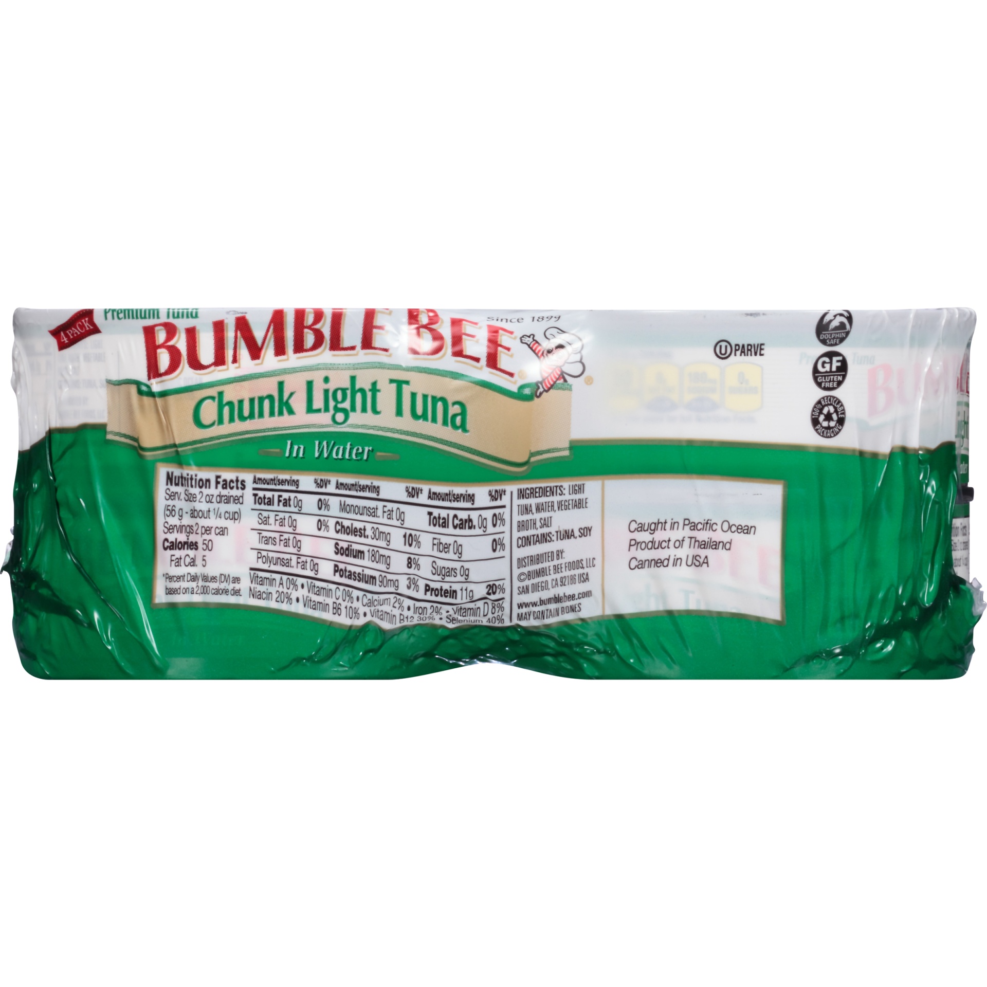 slide 6 of 8, Bumble Bee Chunk Light Tuna in Water, 4 ct; 5 oz