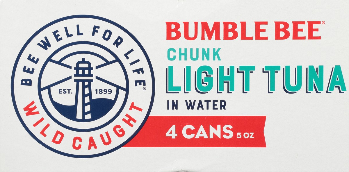 slide 5 of 9, Bumble Bee Chunk Light Tuna in Water 4 - 5 oz Cans, 4 ct
