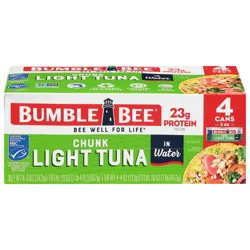 Bumble Bee Chunk Light Tuna in Water 4 - 5 oz Cans
