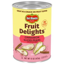 Del Monte Fruit Delights Cinnamon Sliced Pears in Extra Light Syrup - 15 oz
