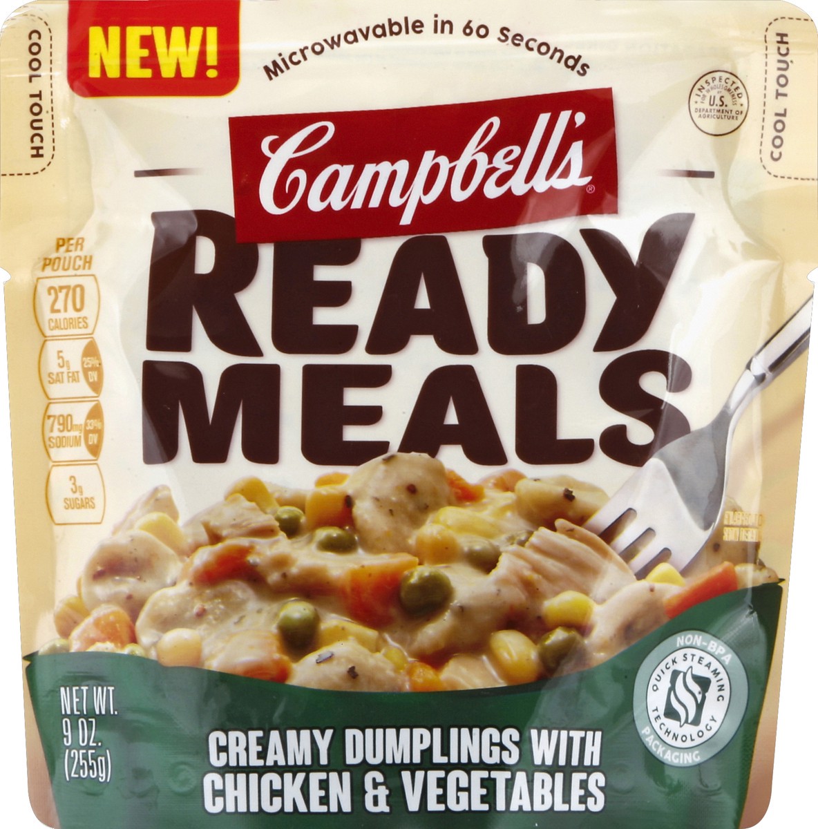 slide 2 of 2, Campbell's Ready Meals Creamy Dumplings with Chicken & Vegetables, 9 oz