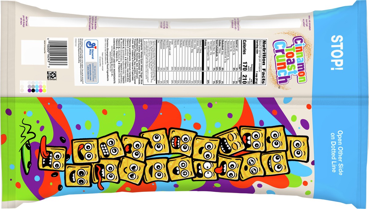 slide 5 of 14, Cinnamon Toast Crunch Breakfast Cereal, Crispy Cinnamon Cereal, Value Bag, 32 oz, 2 lb