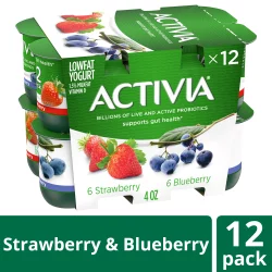 Activia Probiotic Strawberry & Blueberry Variety Pack Yogurt Cups