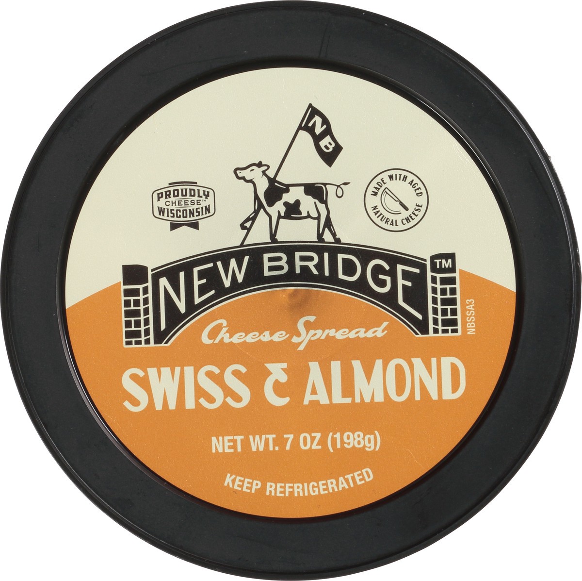 slide 10 of 12, New Bridge Cheese Spread, Swiss & Almond, 7 oz