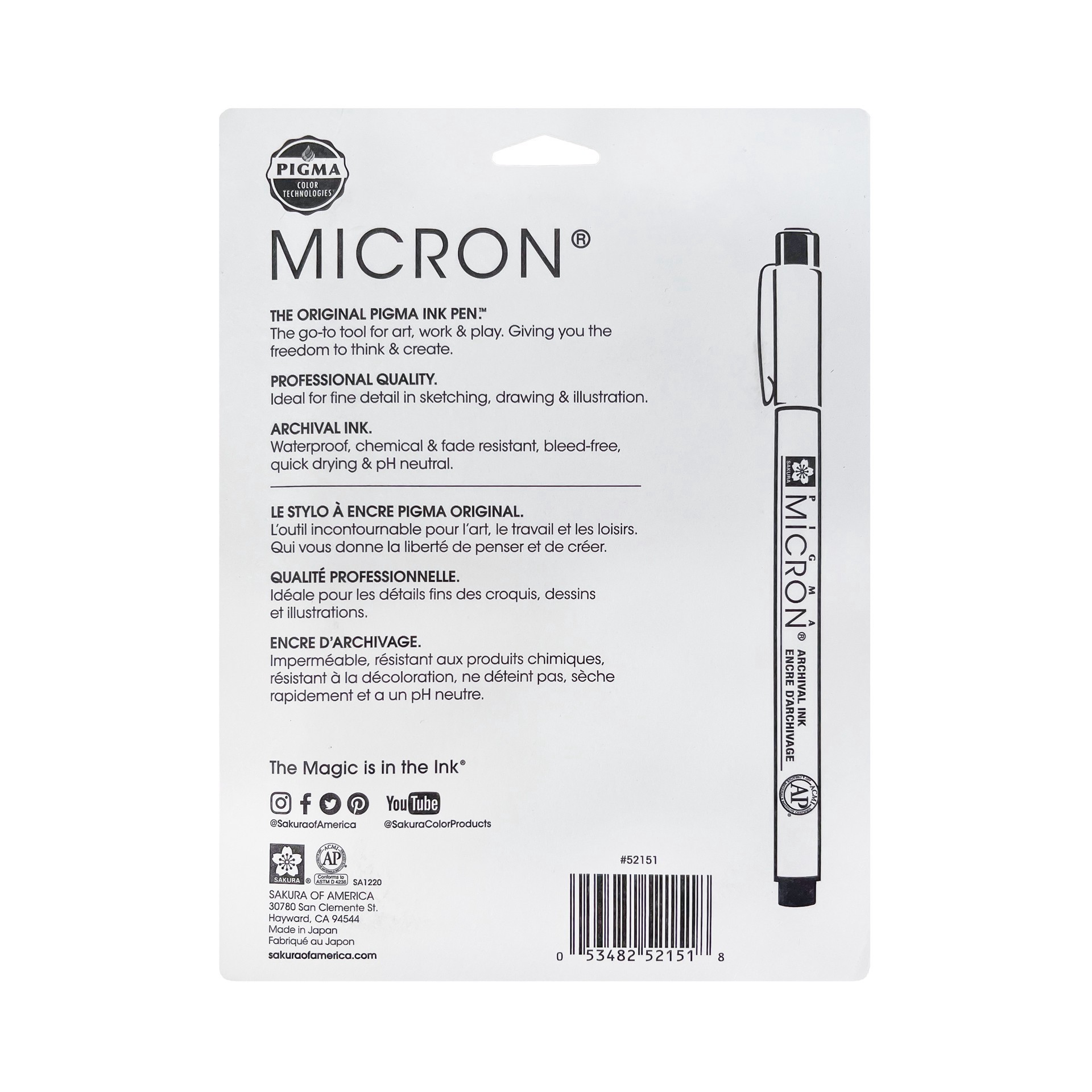 slide 2 of 2, Sakura Pigma Micron 005 Extra Fine 8 Color Pen Set, 0.2 mm