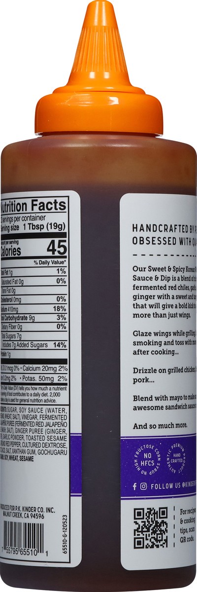 slide 4 of 14, Kinder's Wing Sweet & Spicy Korean Sauce & Dip 15.5 oz, 15.5 oz