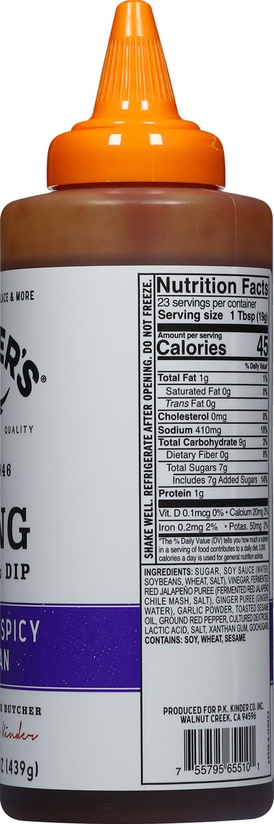 slide 14 of 14, Kinder's Wing Sweet & Spicy Korean Sauce & Dip 15.5 oz, 15.5 oz