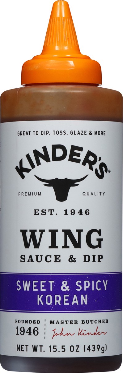 slide 5 of 14, Kinder's Wing Sweet & Spicy Korean Sauce & Dip 15.5 oz, 15.5 oz