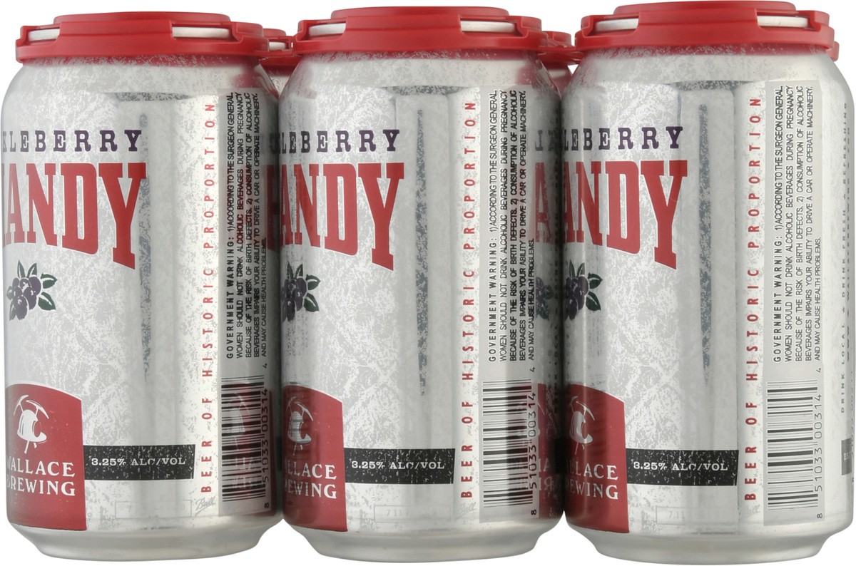 slide 6 of 11, Wallace Brewing Huckleberry Shandy Beer 6-12 fl oz Cans, 6 ct; 12 fl oz