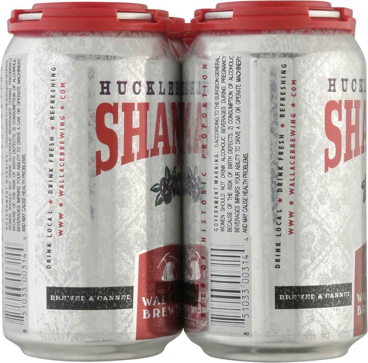 slide 10 of 11, Wallace Brewing Huckleberry Shandy Beer 6-12 fl oz Cans, 6 ct; 12 fl oz