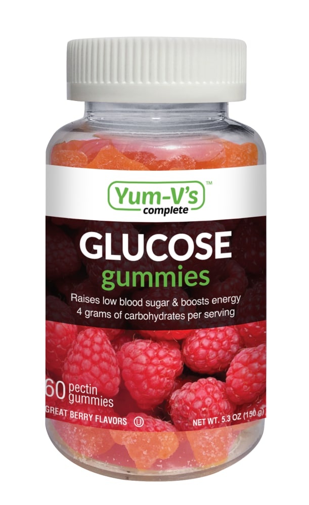 slide 1 of 1, Yum-V's Complete Raspberry Glucose Gummies, 60 ct; 5.3 oz