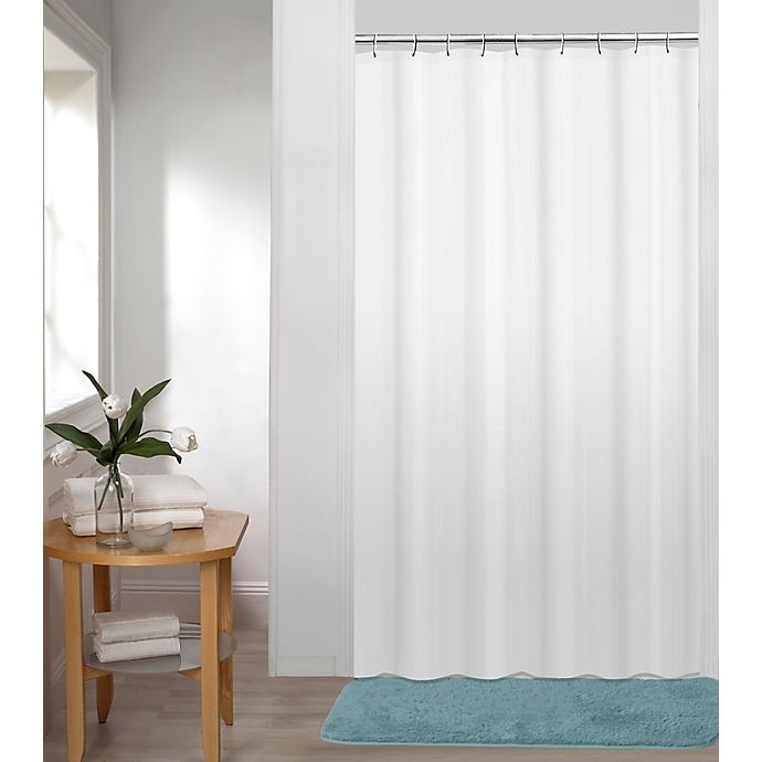 slide 1 of 6, Simply Essential Mediumweight PEVA Shower Curtain Liner - White, 54 in x 78 in